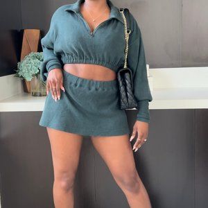 Vintage Pullover jacket refashioned Co-ord Two Piece Outfit